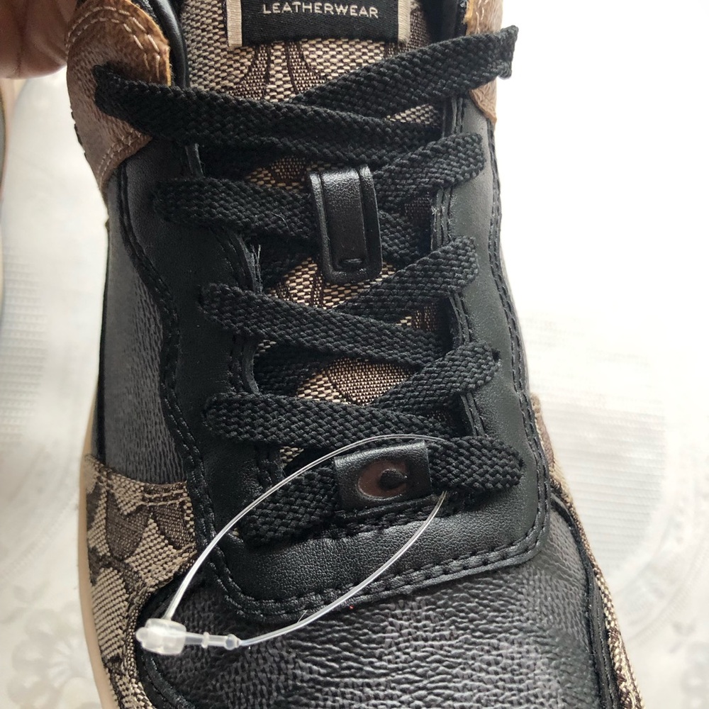 COACH C 201 Signature Monogram Coated Canvas Brown Sneakers Men’s Size 9 NWB - Picture 16 of 16
